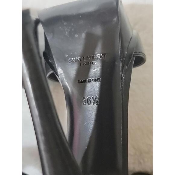 Yves Saint Laurent Platform Black Sandals Size 36.5/US 6.5 Heels - Picture 11 of 14